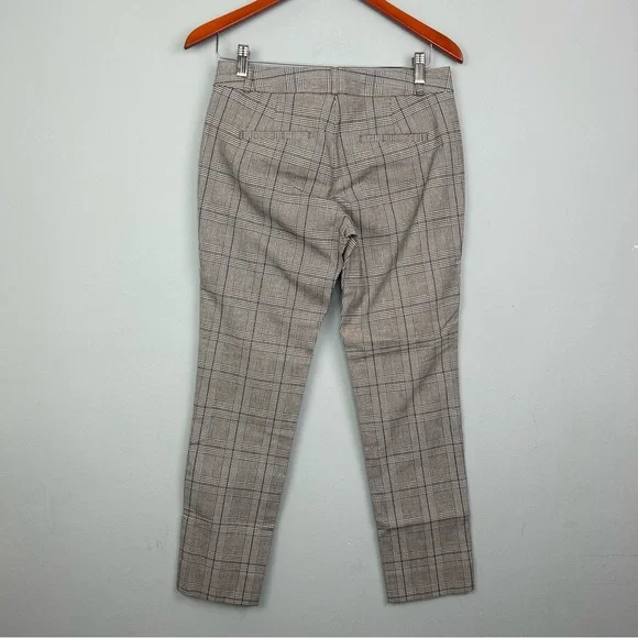 Banana republic Sloan plaid slim ankle pants size 2 mid rise multicolor - Picture 7 of 13